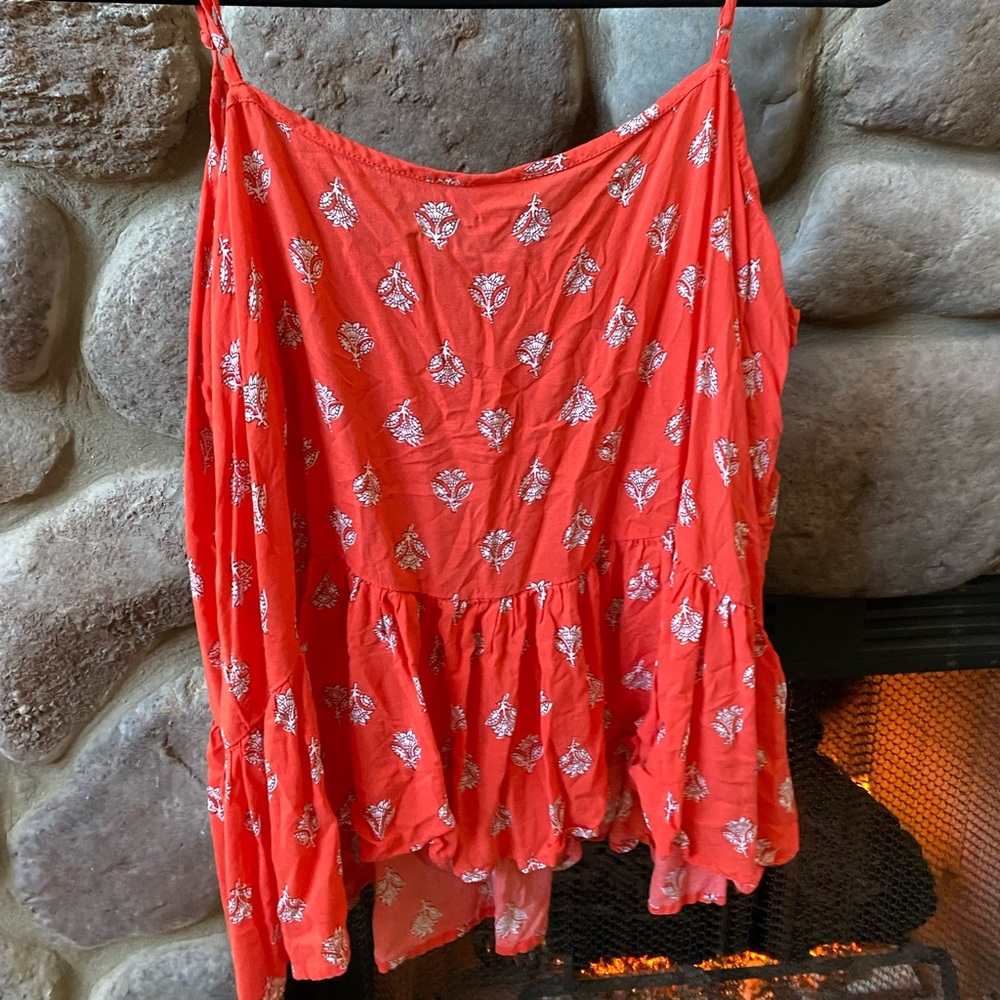 Silky peplum tank
